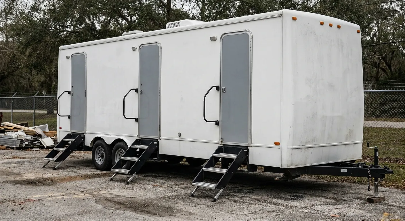 Luxury Restroom Trailer Exterior in League City, TX