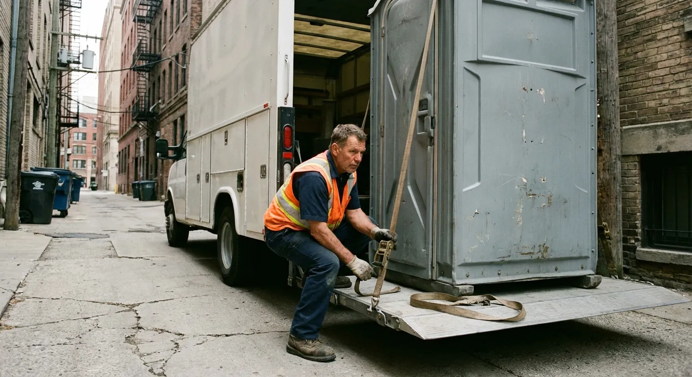 Portable sanitation services in Downtown League City