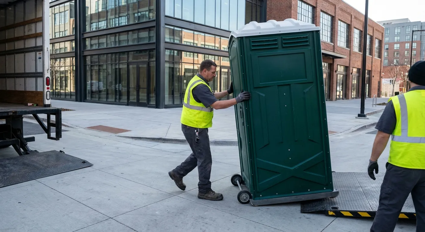 Portable restroom services in League City Arts District