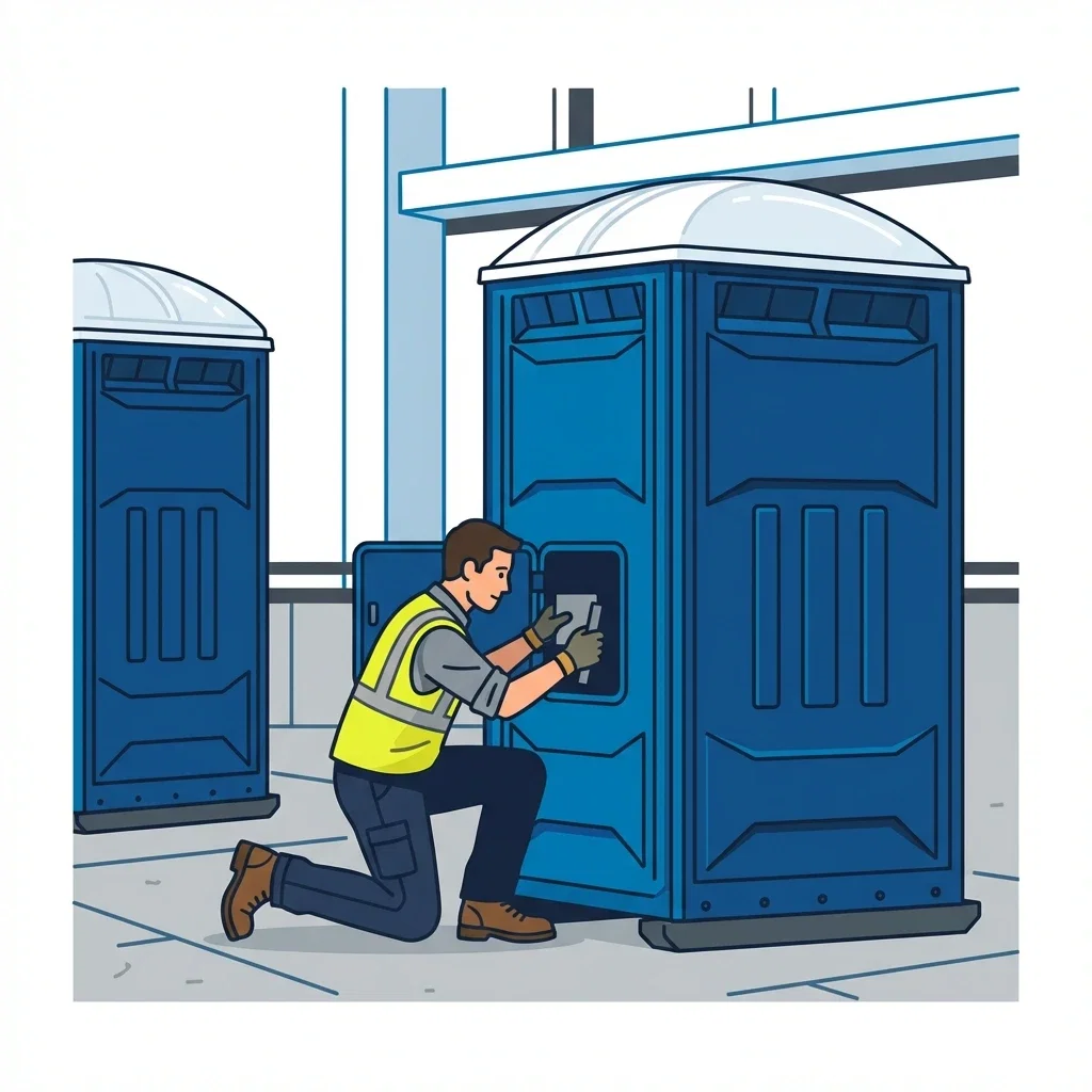 High-rise construction site sanitation logistics in League City, TX